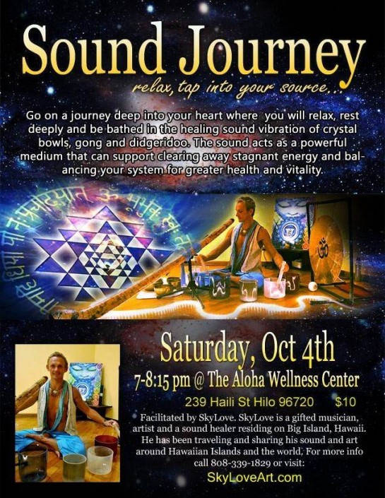 Sound Journey. Relax, Tap Into Your Source...